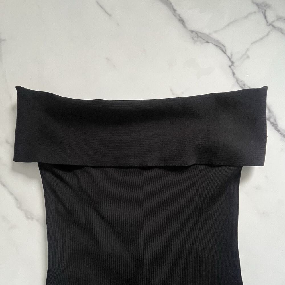 T by Alexander Wang Off the shoulder Bandage knit mini dress Black Sz M Chic - Picture 6 of 9